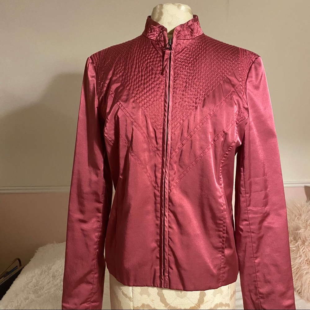 Satin motorcycle jacket